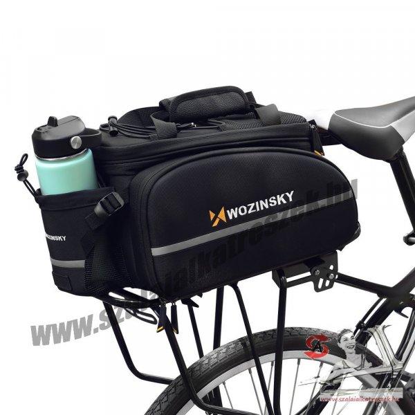 Wozinsky kerékpár kerékpártartó táska hátsó csomagtartó táska 35L
palacktartóval, fekete (WBB19BK)