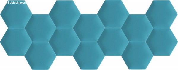 Kerma extra kék színű falvédő hatszög falpanelekből - Arden 507
