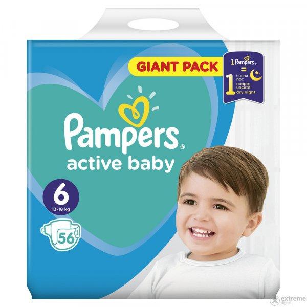Pampers Active Baby 6 Giant Pack pelenka 13-18 kg - 56 db