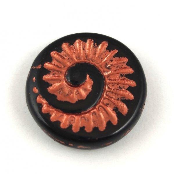 Cseh préselt egyedi formák - Black Copper - fosszília - 18mm (23980-54319)