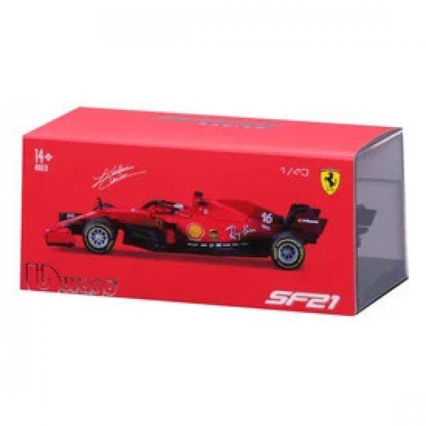 Bburago 1/43 versenyautó - Ferrari, 2021-es szezon autó versenyzővel