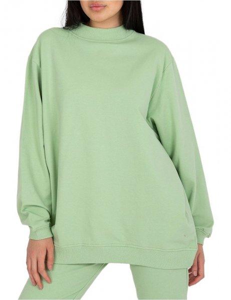 Világos zöld női kapucnis pulóver