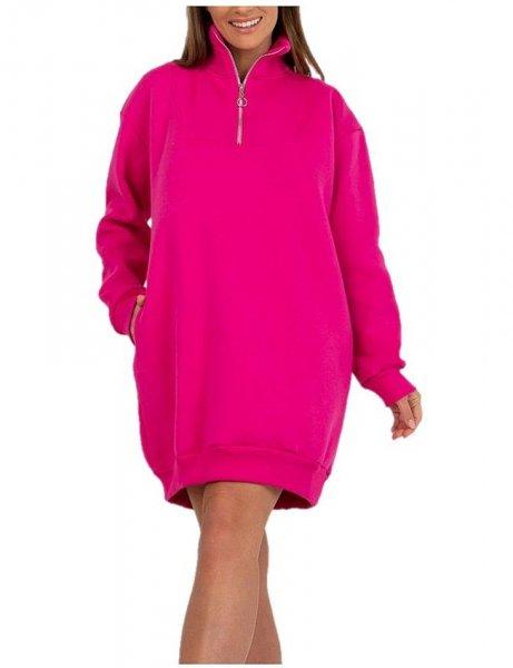 Sötét rózsaszín oversize pulóver ruha
