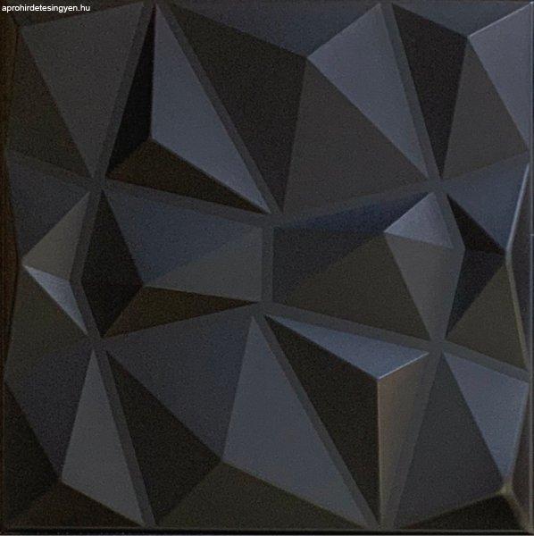 Polistar Diament modern fekete polisztirol panel, gyémánt mintás beltéri
falipanel (50x50cm)