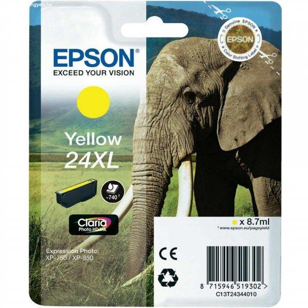 Epson 24XL T2434 Yellow tintapatron eredeti C13T24344012 Elefánt