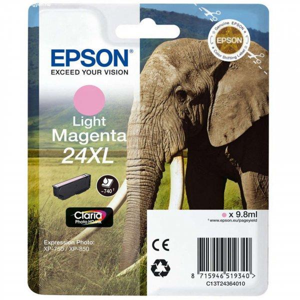 Epson 24XL T2436 Light Magenta tintapatron eredeti C13T24364012 Elefánt