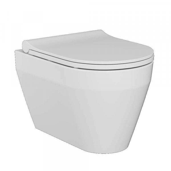 Sanovit Bueno Fali WC mély öblítésű -rimless (perem nélküli) - Rejtett
szerelésű - RÖVID - 49 cm