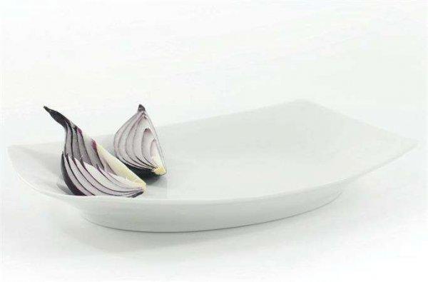 Rotberg Quadrate 33 cm porcelán fehér süteményes tányér