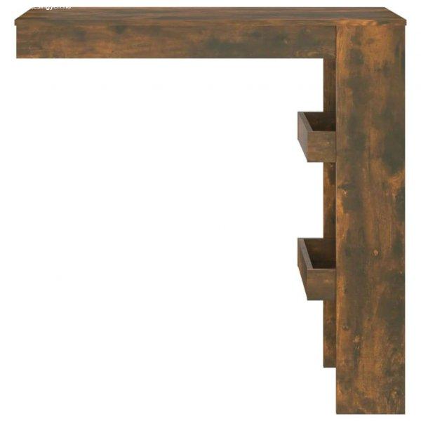 Füstös tölgyszínű szerelt fa fali bárasztal 102 x 45 x 103,5 cm