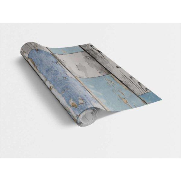 Gekkofix SCRAPWOOD / kék kopott deszka 45cm x 15m öntapadós tapéta