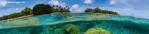 Trópusi korallszigetek, konyhai matrica hátfal, 260 cm