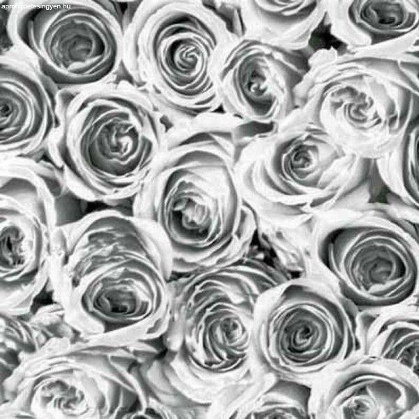 Fehér rózsa mintás öntapadós tapéta