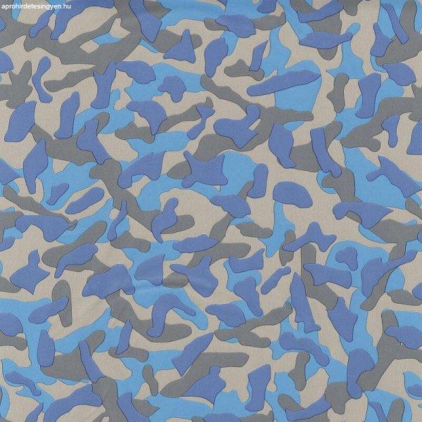 Kék terepmintás öntapadós tapéta