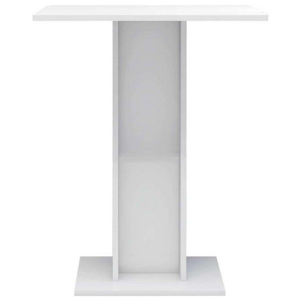 Magasfényű fehér forgácslap bisztróasztal 60 x 60 x 75 cm