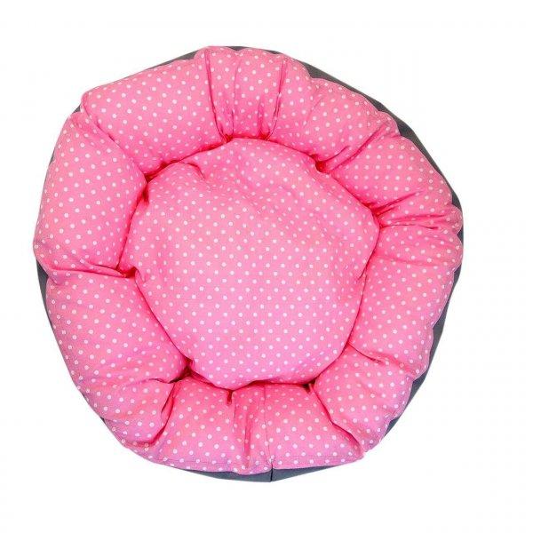 Vízálló culcus, kutyának/macskának, pöttyös mintás, rózsaszín, 67 cm