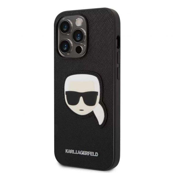 Karl Lagerfeld tok fekete KLHCP14LSAPKHK Apple iPhone 14 Pro készülékhez
