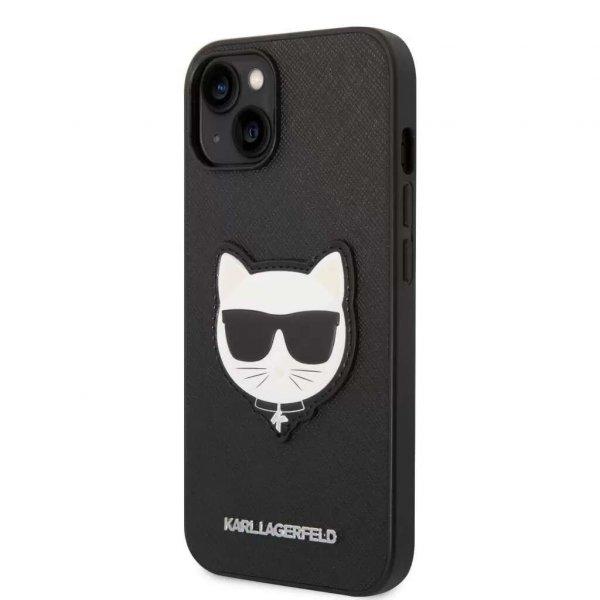 Karl Lagerfeld tok fekete KLHCP14MSAPCHK Apple iPhone 14 Plus készülékhez