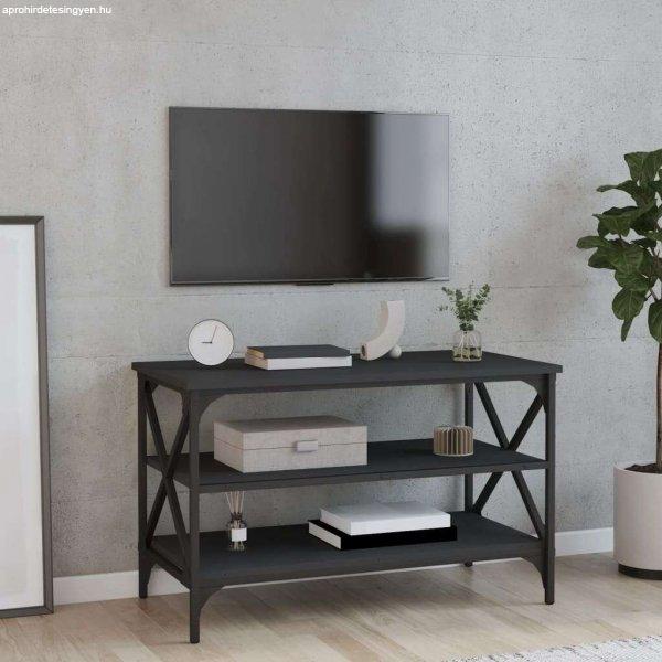 vidaXL fekete szerelt fa TV-szekrény 80x40x50 cm