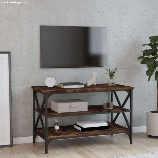 vidaXL füstös tölgyszínű szerelt fa TV-szekrény 80x40x50 cm