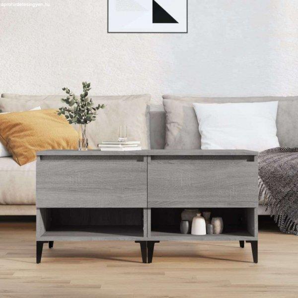 vidaXL 2 db szürke sonoma színű szerelt fa kisasztal 50x46x50 cm