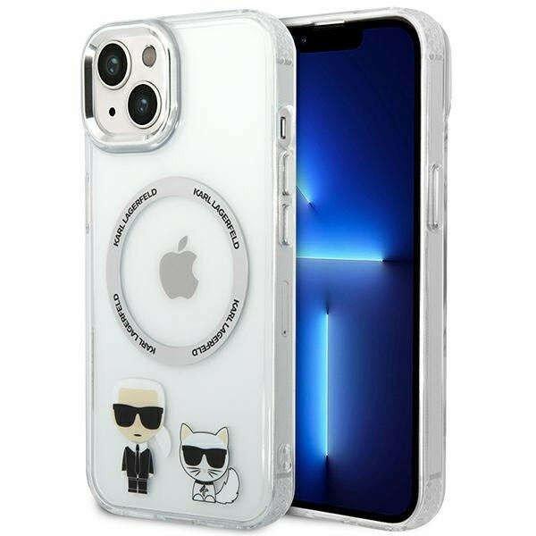 Karl Lagerfeld KLHMP14MHKCT Apple iPhone 14 Plus hardcase transparent Karl &
Choupette Aluminium Magsafe telefontok