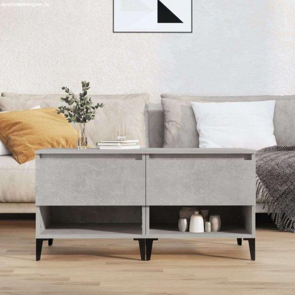 vidaXL 2 db betonszürke szerelt fa kisasztal 50 x 46 x 50 cm