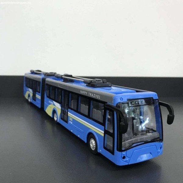 City bus - nagy méretű távirányítós csuklós trolibusz világító
fényszórókkal és tölthető akkumulátorral - 36 cm (BBJ)