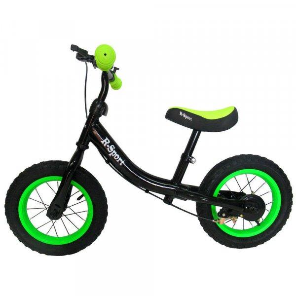 Kétkerekű futóbicikli gyerekeknek fékkel, felfújható kerékkel - zöld