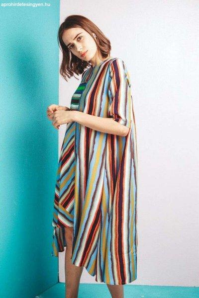 XIAO márkájú, színes csíkos ruha - M