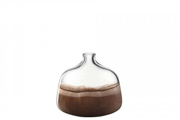 LEONARDO CASOLARE váza 25cm, barna-színtelen