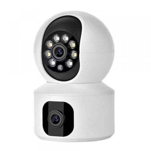 Intelligens Térfigyelő Kamera R11, 2MP FullHD dupla lencse, kétirányú hang
funkció, mozgásérzékelés,fehér
