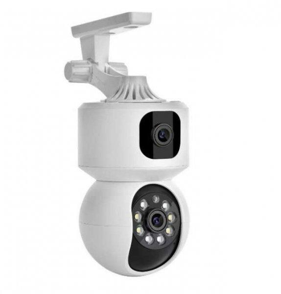 Intelligens Térfigyelő Kamera R11, 2MP FullHD dupla lencse, kétirányú hang
funkció, mozgásérzékelés,fehér