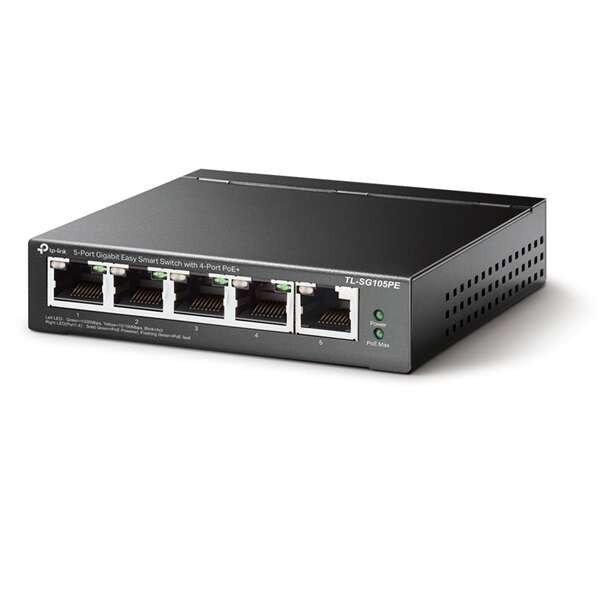TP-Link TL-SG105PE Switch 5x1000Mbps (4xPOE+), TL-SG105PE