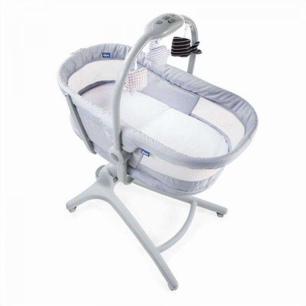 Baby Hug Air 4in1 bölcső-pihenő-etetőszék-fotel 0-15 kg, Szürke -fehér
