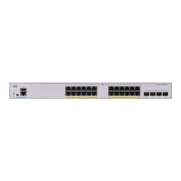 Cisco CBS250-24P-4G-EU hálózati kapcsoló Vezérelt L2/L3 Gigabit Ethernet
(10/100/1000) Ezüst