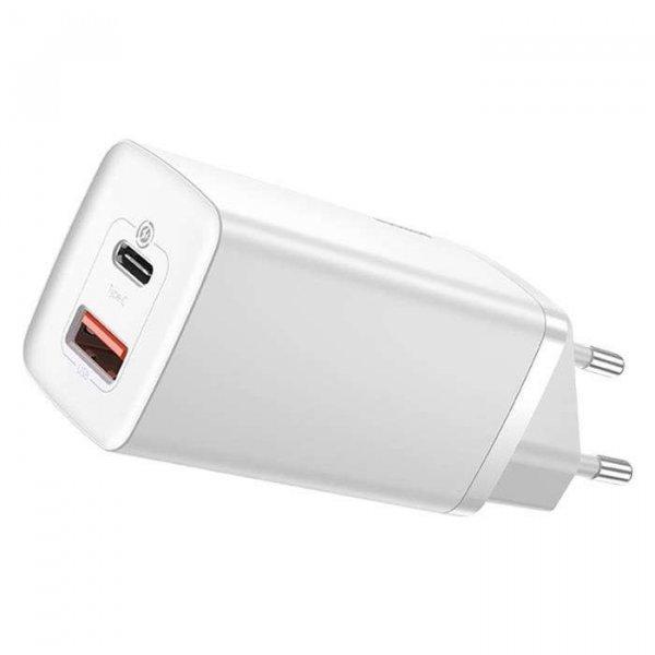 BASEUS GAN2 LITE gyors FALL Töltő 65W USB / USB Type-c Gyors töltés 3.0
Power Delivery (gallium-nitrid) fehér (CCGAN2L-B02)