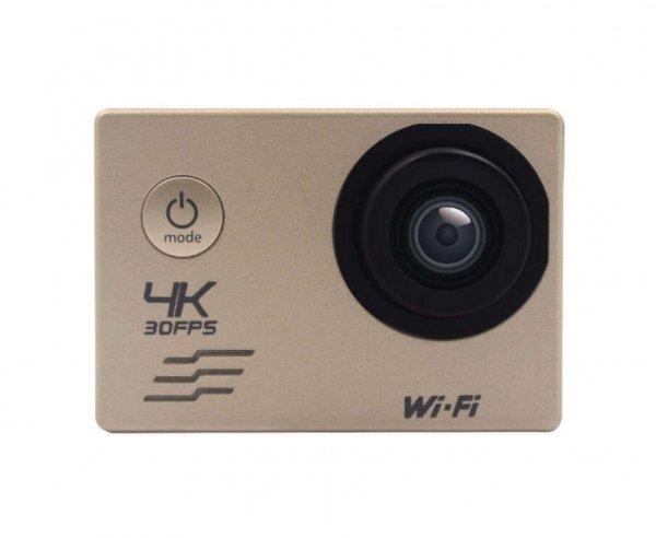WiFi-s Sportkamera, H-16-4, 12MP akciókamera, FullHD video/60FPS, max.32GB TF
Card, 30m-ig vízálló, A+ 170°, arany