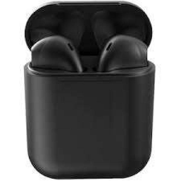 Bluetooth sztereó fülhallgató, v5.0, TWS, töltőtok, iNPods 12, matt, fekete