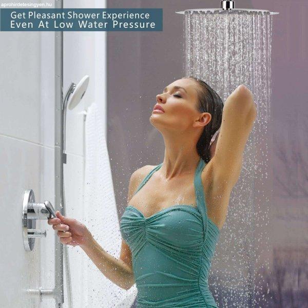 Esőzuhanyfej ultravékony kerek, 40x 40 cm, rozsdamentes acélból, fényes
felület, vékony vastagság 2 mm