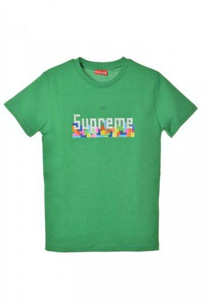 Supreme zöld, Tetris mintás gyerek póló