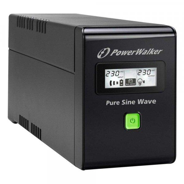 PowerWalker VI 800 SW Vonal interaktív 0,8 kVA 480 W 2 AC kimenet(ek)