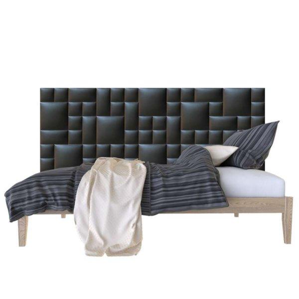 Fekete Falvédő burkolat, falvédő-30 faldekoráció, falvédő ágy mellé
(200x75 cm)