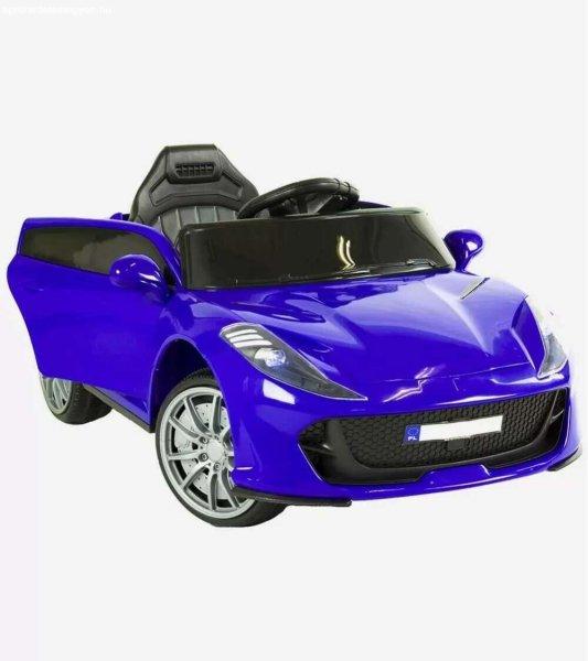SZOMIK Elektromos Autó 2 Motoros Leddel Távirányítóval  CAR-S-7 - kék 