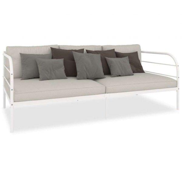 Fehér fém kanapéágy-keret 90 x 200 cm
