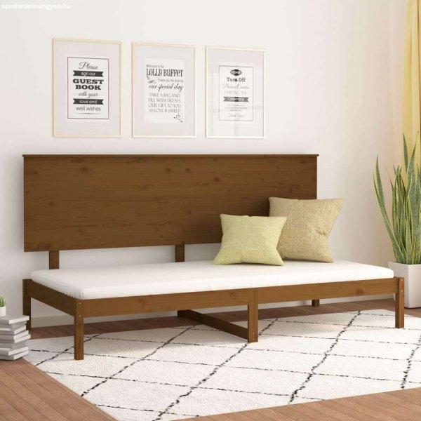 vidaXL mézbarna tömör fenyőfa kanapéágy 90 x 200 cm