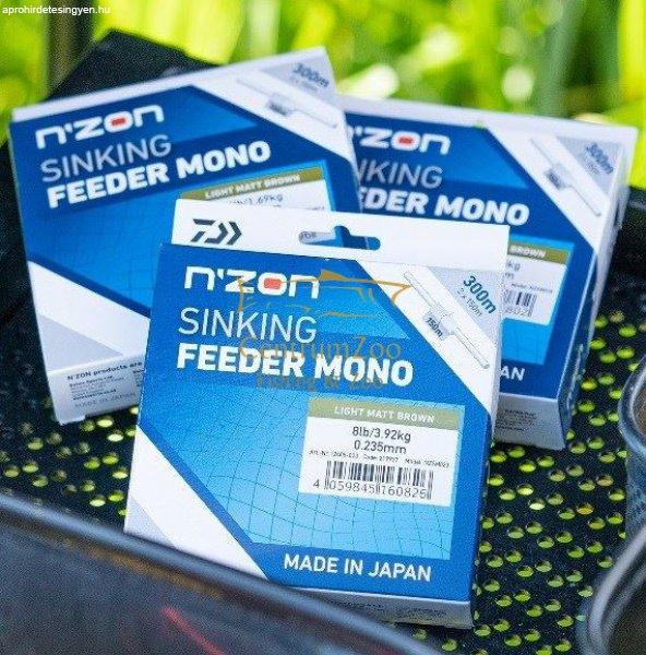 Daiwa N'Zon Line Sinking Feeder Mono 0,23mm 3,9kg 300m feeder zsinór
(12405-023)