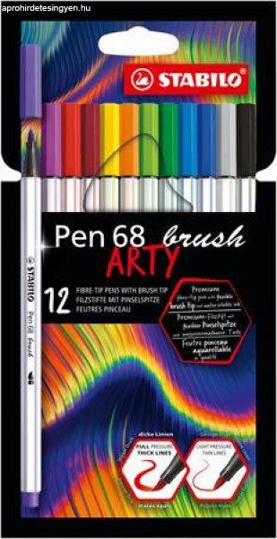 Rostirón készlet, STABILO "Pen 68 brush ARTY", 10 különböző
szín