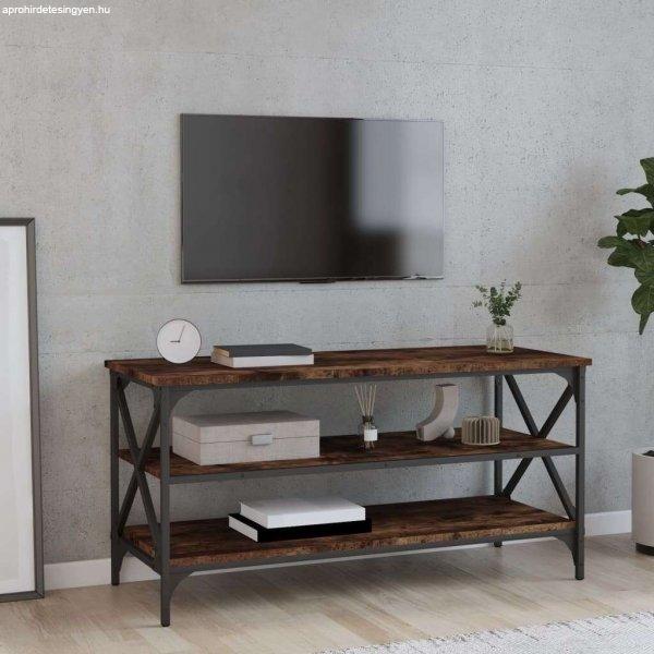 vidaXL füstös tölgyszínű szerelt fa TV-szekrény 100x40x50 cm