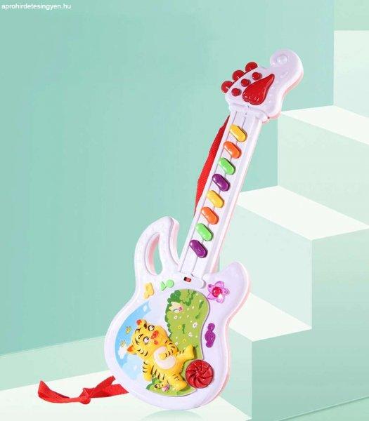 Nyakba akasztható elemes játék gitár dallamokkal - 45 cm (BBMJ)