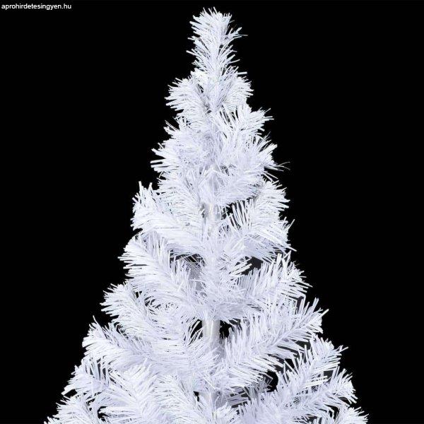 vidaXL műkarácsonyfa 230 ággal LED fényekkel és gömbökkel 120 cm